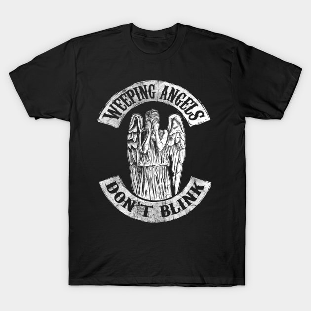 Weeping Angels Biker Club T-Shirt by APSketches